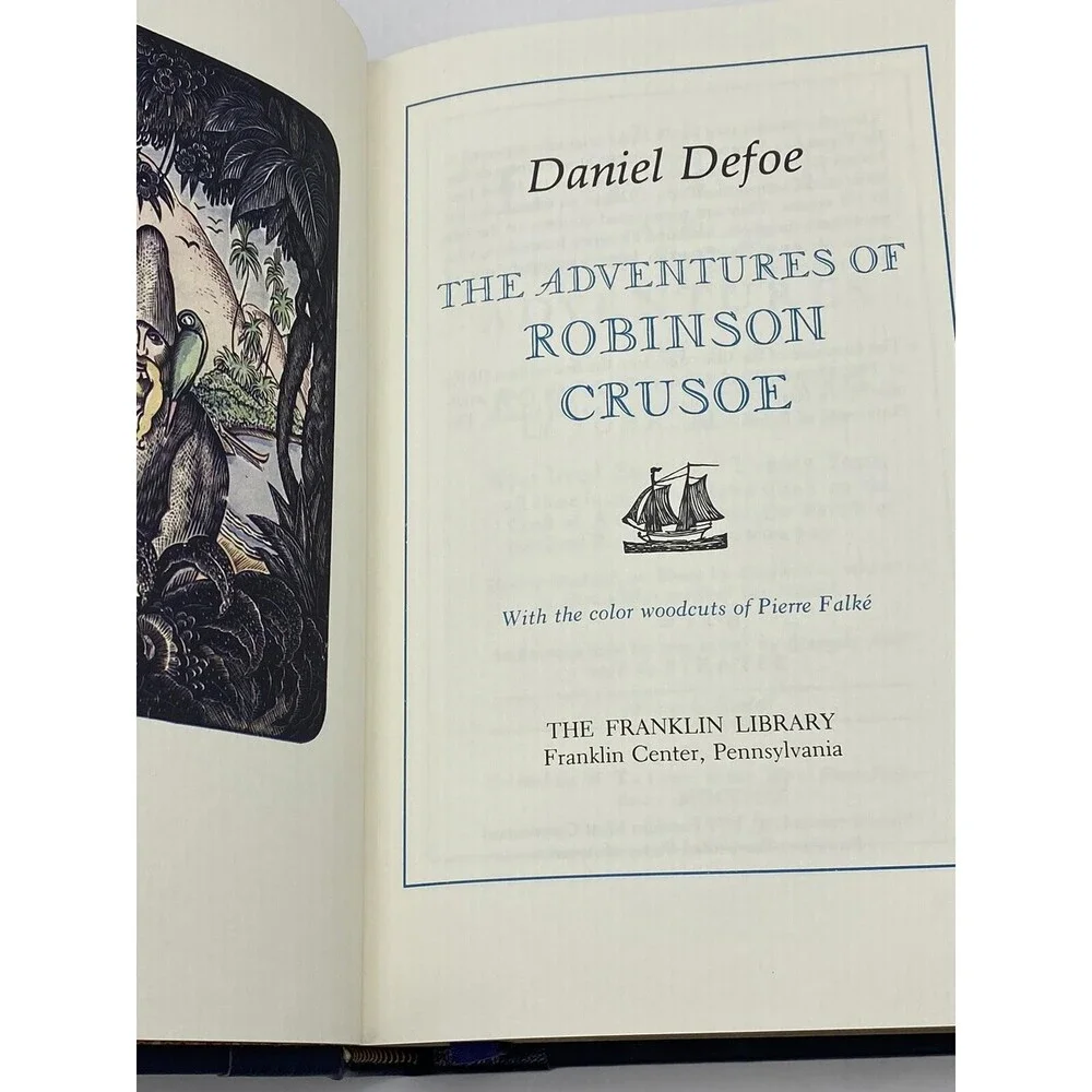 Defoe Robinson Crusoe 1979 Franklin Library Worlds Great Books